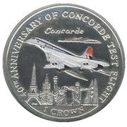 1 Crown - Elizabeth II Concorde Test Flight - coloured version, United Kingdom, 2009 reverse image