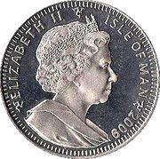 1 Crown - Elizabeth II 4th portrait; First Man on the Moon obverse image