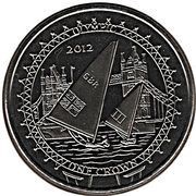1 Crown - Elizabeth II London Olympics 2012 - Sailing, United Kingdom, 2009-2011 reverse image