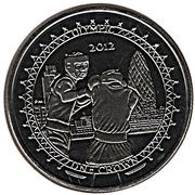 1 Crown - Elizabeth II London Olympics 2012 - Boxing, United Kingdom, 2009-2011 reverse image