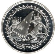 1 Crown - Elizabeth II London Olympics 2012 - Sailing; Silver Proof, United Kingdom, 2011 reverse image