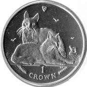 1 Crown - Elizabeth II Turkish Angora Cat, United Kingdom, 2011 reverse image