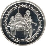 1 Crown - Elizabeth II London Olympics 2012 - Running; Silver Proof, United Kingdom, 2012 reverse image