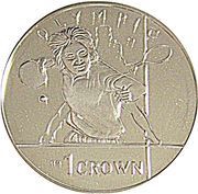 1 Crown - Elizabeth II London Olympics; Table Tennis, United Kingdom, 2012 reverse image