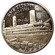 1 Crown - Elizabeth II Centenary of the Titanic: Passengers Boarding, United Kingdom, 2012 reverse image