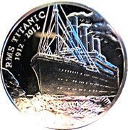 1 Crown - Elizabeth II Centenary of the Titanic: Iceberg, United Kingdom, 2012 reverse image