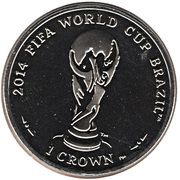 1 Crown - Elizabeth II World Cup Brazil, United Kingdom, 2012 reverse image