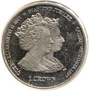 1 Crown - Elizabeth II Coronation Jubilee, United Kingdom, 2013 reverse image