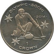 1 Crown - Elizabeth II Curling, United Kingdom, 2013-2014 reverse image