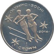 1 Crown - Elizabeth II Figure Skating, United Kingdom, 2013-2014 reverse image