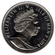 1 Crown - Elizabeth II Christmas Day 1914; colourised version obverse image