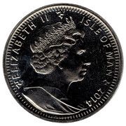 1 Crown - Elizabeth II Snowman and Snowdog; colourised obverse image