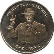 1 Crown - Elizabeth II Winston Churchill, United Kingdom, 2015 reverse image