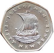 50 New Pence - Elizabeth II 2nd portrait, United Kingdom, 1975 reverse image