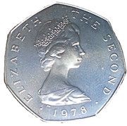50 Pence - Elizabeth II 2nd portrait; Silver Proof Issue obverse image