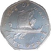 50 Pence - Elizabeth II 2nd portrait; Silver Proof Issue, United Kingdom, 1976-1979 reverse image
