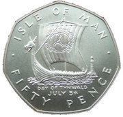 50 Pence - Elizabeth II Day of Tynwald; Silver Proof Issue, United Kingdom, 1979 reverse image