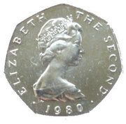 50 Pence - Elizabeth II Christmas; Mule obverse image
