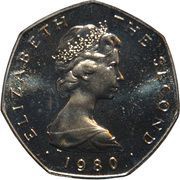 50 Pence - Elizabeth II Christmas; Mule obverse image