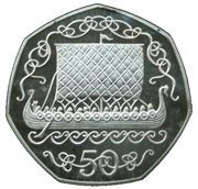 50 Pence - Elizabeth II Viking Longship-Silver version, United Kingdom, 1980-1982 reverse image