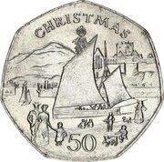 50 Pence - Elizabeth II Christmas, United Kingdom, 1981 reverse image