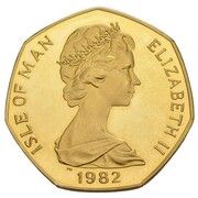 50 Pence - Elizabeth II Tourist Trophy Motorcycle Races; Gold Proof obverse image