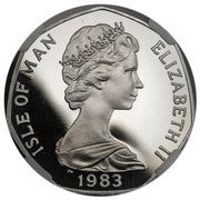 50 Pence - Elizabeth II 2nd portrait; Platinum Proof obverse image
