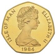 50 Pence - Elizabeth II Tourist Trophy Motorcycle Races; Gold Proof obverse image
