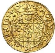 1 Ducat - Johann Georg von Brandenburg Ansbach, Bohemia, 1614-1617 reverse image