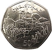 50 Pence - Elizabeth II Christmas, United Kingdom, 1984 reverse image