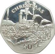 50 Pence - Elizabeth II Christmas; Silver Proof, United Kingdom, 1984 reverse image