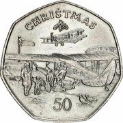 50 Pence - Elizabeth II Christmas, United Kingdom, 1985 reverse image