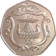 50 Pence - Elizabeth II 3rd portrait, United Kingdom, 1985-1987 reverse image