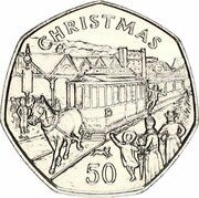 50 Pence - Elizabeth II Christmas, United Kingdom, 1986 reverse image