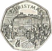 50 Pence - Elizabeth II Christmas, United Kingdom, 1987 reverse image