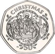 50 Pence - Elizabeth II Christmas, United Kingdom, 1993 reverse image