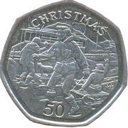 50 Pence - Elizabeth II Christmas, United Kingdom, 1995 reverse image