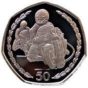50 Pence - Elizabeth II Tourist Trophy Motorcycle Race, United Kingdom, 1996 reverse image