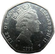 50 Pence - Elizabeth II Tourist Trophy Motorcycle Races obverse image
