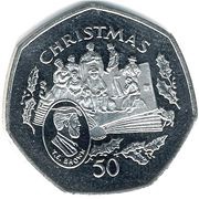 50 Pence - Elizabeth II Christmas, United Kingdom, 1997 reverse image