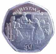 50 Pence - Elizabeth II Christmas, United Kingdom, 1998 reverse image