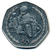 50 Pence - Elizabeth II TT Motorcycle Races, United Kingdom, 1998-1999 reverse image