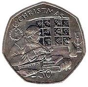 50 Pence - Elizabeth II Christmas, United Kingdom, 2000 reverse image