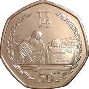 50 Pence - Elizabeth II TT Races, United Kingdom, 2007 reverse image