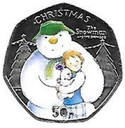 50 Pence - Elizabeth II Snowman and the Snowdog, United Kingdom, 2014 reverse image