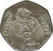 50 Pence - Elizabeth II Christmas, United Kingdom, 2014 reverse image