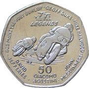 50 Pence - Elizabeth II Seven TT Race Legends, United Kingdom, 2015 reverse image