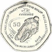 50 Pence - Elizabeth II TT Isle of Man Legends, United Kingdom, 2016 reverse image