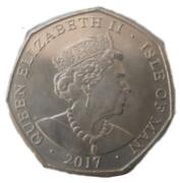 50 Pence - Elizabeth II Platinum Wedding - Newlyweds obverse image