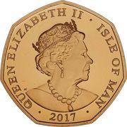 50 Pence - Elizabeth II Platinum Wedding - The New Bride; Gold Proof obverse image